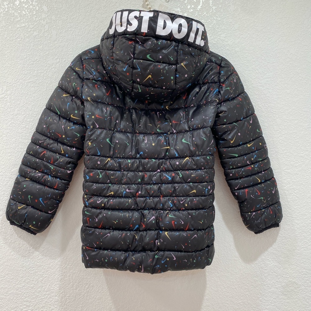 Nike Just Do It printed puffer jacket size L 6/7 years - Picture 2 of 5